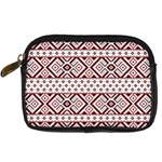 Ukrainian Folk Seamless Pattern Ornament Digital Camera Leather Case