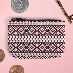 Ukrainian Folk Seamless Pattern Ornament Mini Coin Purse from ArtsNow.com Front