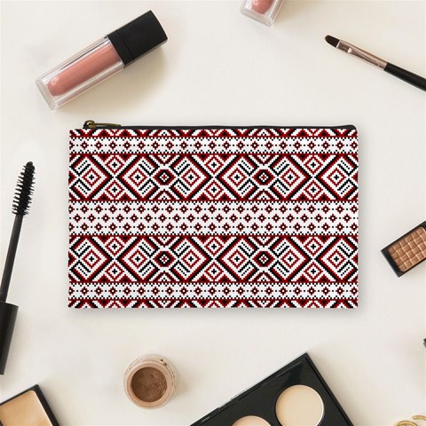 Ukrainian Folk Seamless Pattern Ornament Cosmetic Bag (Medium) from ArtsNow.com Front