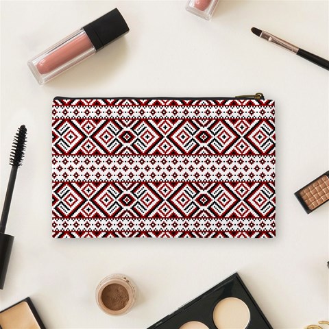 Ukrainian Folk Seamless Pattern Ornament Cosmetic Bag (Medium) from ArtsNow.com Back