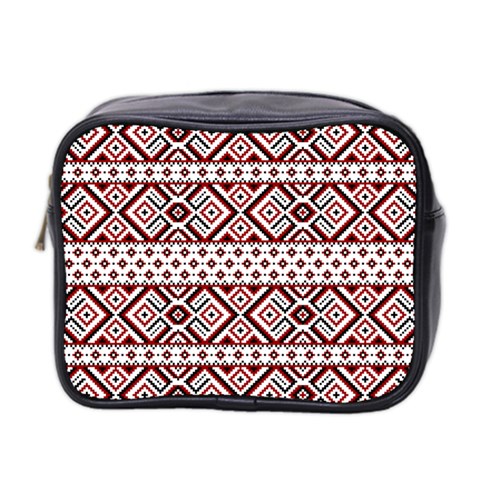 Ukrainian Folk Seamless Pattern Ornament Mini Toiletries Bag (Two Sides) from ArtsNow.com Front