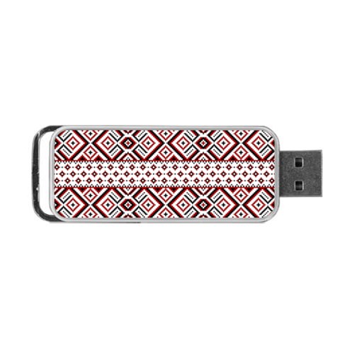 Ukrainian Folk Seamless Pattern Ornament Portable USB Flash (One Side) from ArtsNow.com Front