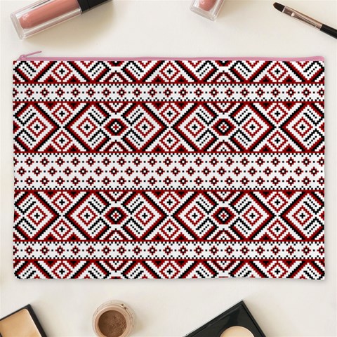 Ukrainian Folk Seamless Pattern Ornament Cosmetic Bag (XXXL) from ArtsNow.com Front