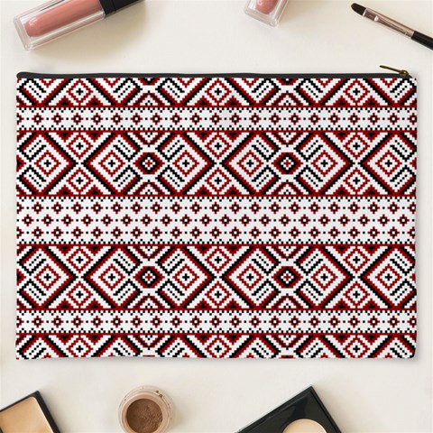 Ukrainian Folk Seamless Pattern Ornament Cosmetic Bag (XXXL) from ArtsNow.com Back