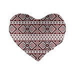 Ukrainian Folk Seamless Pattern Ornament Standard 16  Premium Heart Shape Cushions