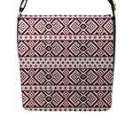 Ukrainian Folk Seamless Pattern Ornament Flap Closure Messenger Bag (L)