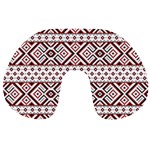 Ukrainian Folk Seamless Pattern Ornament Travel Neck Pillow