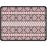 Ukrainian Folk Seamless Pattern Ornament Two Sides Fleece Blanket (Large)