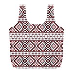 Ukrainian Folk Seamless Pattern Ornament Full Print Recycle Bag (L)