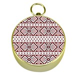 Ukrainian Folk Seamless Pattern Ornament Gold Compasses