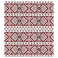 Ukrainian Folk Seamless Pattern Ornament Drawstring Pouch (Medium) from ArtsNow.com Front