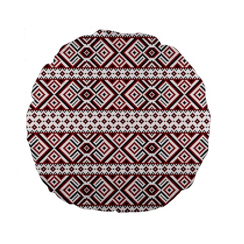 Ukrainian Folk Seamless Pattern Ornament Standard 15  Premium Flano Round Cushions from ArtsNow.com Back