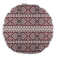 Ukrainian Folk Seamless Pattern Ornament Large 18  Premium Flano Round Cushions from ArtsNow.com Back