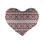 Ukrainian Folk Seamless Pattern Ornament Standard 16  Premium Flano Heart Shape Cushions