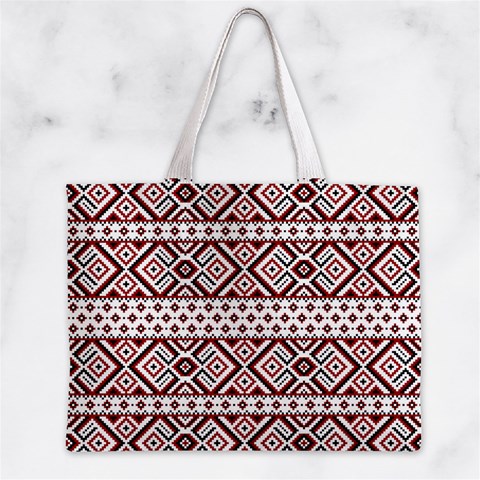 Ukrainian Folk Seamless Pattern Ornament Zipper Mini Tote Bag from ArtsNow.com Front