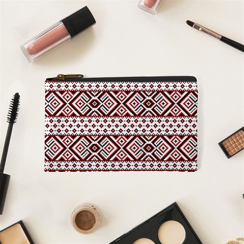 Ukrainian Folk Seamless Pattern Ornament Cosmetic Bag (XS) from ArtsNow.com Front