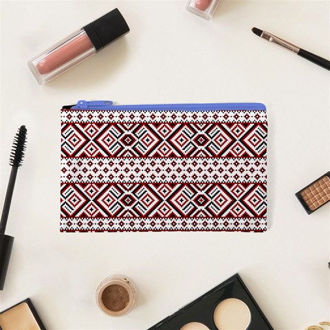 Ukrainian Folk Seamless Pattern Ornament Cosmetic Bag (XS) from ArtsNow.com Front