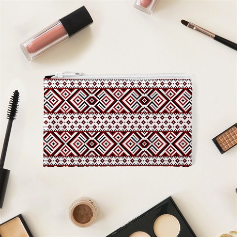 Ukrainian Folk Seamless Pattern Ornament Cosmetic Bag (XS) from ArtsNow.com Front