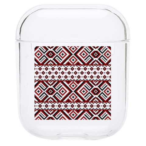 Ukrainian Folk Seamless Pattern Ornament Hard PC AirPods 1/2 Case from ArtsNow.com Front