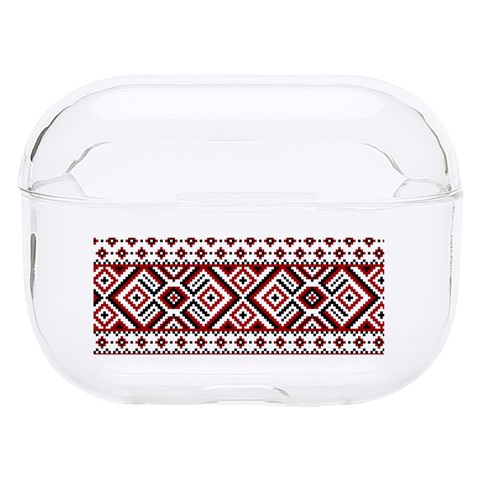 Ukrainian Folk Seamless Pattern Ornament Hard PC AirPods Pro Case from ArtsNow.com Front