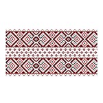 Ukrainian Folk Seamless Pattern Ornament Satin Wrap 35  x 70 