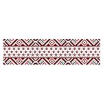 Ukrainian Folk Seamless Pattern Ornament Oblong Satin Scarf (16  x 60 )