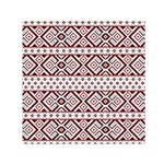 Ukrainian Folk Seamless Pattern Ornament Square Satin Scarf (30  x 30 )