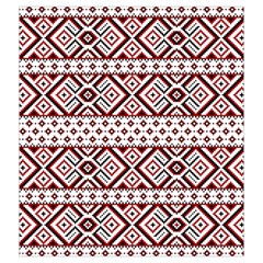 Ukrainian Folk Seamless Pattern Ornament Drawstring Pouch (2XL) from ArtsNow.com Front