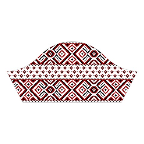 Ukrainian Folk Seamless Pattern Ornament Cotton Crop Top from ArtsNow.com Left Sleeve