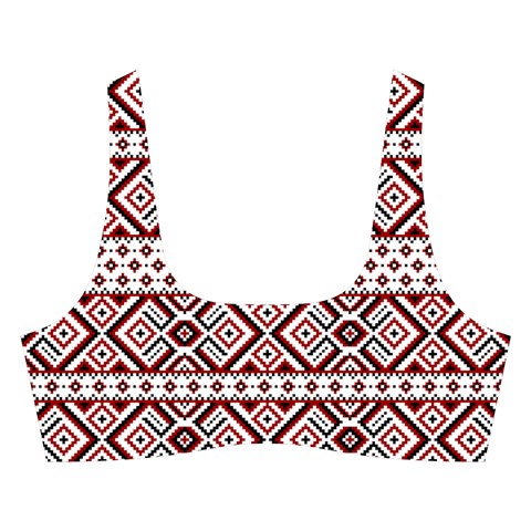 Ukrainian Folk Seamless Pattern Ornament Cross Back Hipster Bikini Set from ArtsNow.com Front