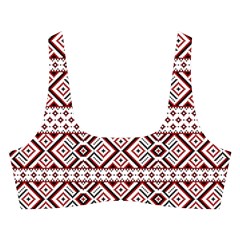 Ukrainian Folk Seamless Pattern Ornament Cross Back Hipster Bikini Set from ArtsNow.com Front