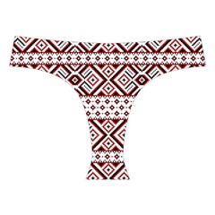 Ukrainian Folk Seamless Pattern Ornament Cross Back Hipster Bikini Set from ArtsNow.com Front Under