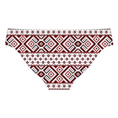 Ukrainian Folk Seamless Pattern Ornament Cross Back Hipster Bikini Set from ArtsNow.com Back Under