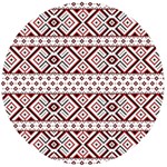 Ukrainian Folk Seamless Pattern Ornament Wooden Bottle Opener (Round)