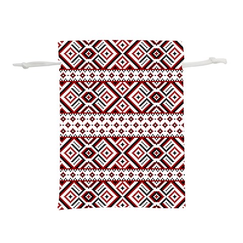 Ukrainian Folk Seamless Pattern Ornament Lightweight Drawstring Pouch (S) from ArtsNow.com Front