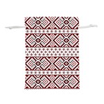 Ukrainian Folk Seamless Pattern Ornament Lightweight Drawstring Pouch (L)