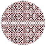 Ukrainian Folk Seamless Pattern Ornament Round Trivet