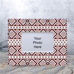 Ukrainian Folk Seamless Pattern Ornament White Tabletop Photo Frame 4 x6 