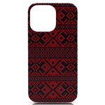 Ukrainian Folk Seamless Pattern Ornament iPhone 14 Pro Max Black UV Print Case