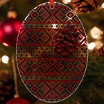 Ukrainian Folk Seamless Pattern Ornament UV Print Acrylic Ornament Oval