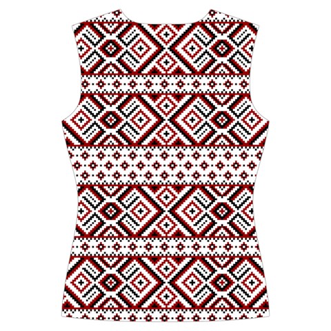 Ukrainian Folk Seamless Pattern Ornament Women s Cut Out Long Sleeve T Back