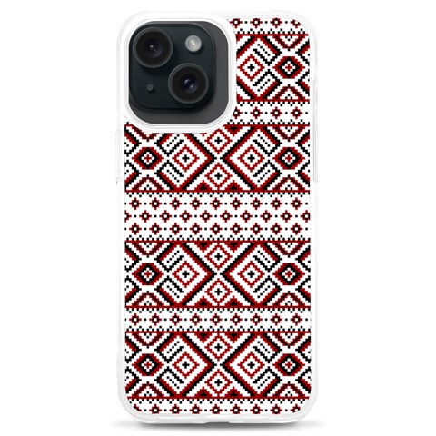 Ukrainian Folk Seamless Pattern Ornament iPhone 15 Plus TPU UV Print Case from ArtsNow.com Front