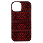 Ukrainian Folk Seamless Pattern Ornament iPhone 15 Black UV Print PC Hardshell Case