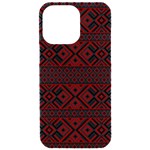 Ukrainian Folk Seamless Pattern Ornament iPhone 15 Pro Max Black UV Print PC Hardshell Case