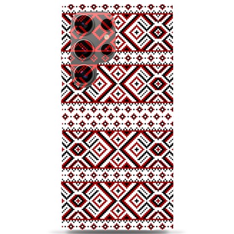 Ukrainian Folk Seamless Pattern Ornament Samsung Galaxy S24 Ultra 6.9 Inch Black TPU UV Case from ArtsNow.com Front