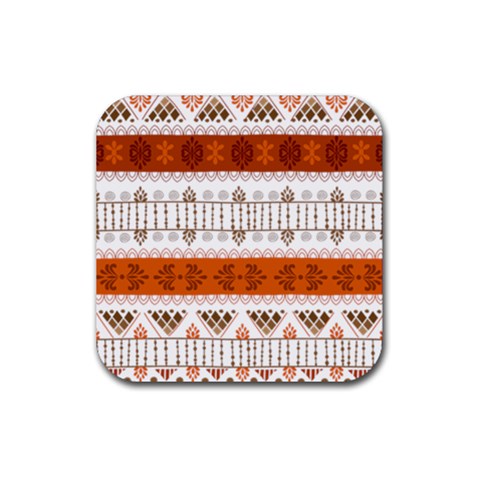 Ethnic Traditional Seamless Pattern Rubber Coaster (Square) from ArtsNow.com Front