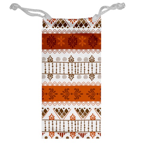 Ethnic Traditional Seamless Pattern Jewelry Bag from ArtsNow.com Back