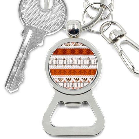 Ethnic Traditional Seamless Pattern Bottle Opener Key Chain from ArtsNow.com Front