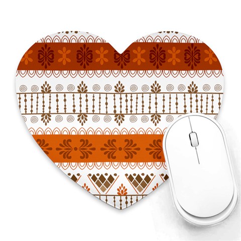 Ethnic Traditional Seamless Pattern Heart Mousepad from ArtsNow.com Front