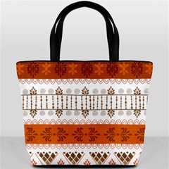 Ethnic Traditional Seamless Pattern Bucket Bag from ArtsNow.com Back